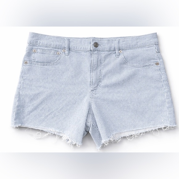 American Eagle Outfitters Pants - AMERICAN EAGLE Ne(x)t Level Stretch High-Waisted Striped Shorts - Size 12